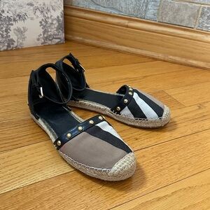 Black Studded Espadrille Flats size 7